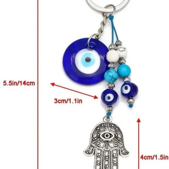 🧿 Evil Eye Protection Keychain or bag charm - Picture 2 of 2